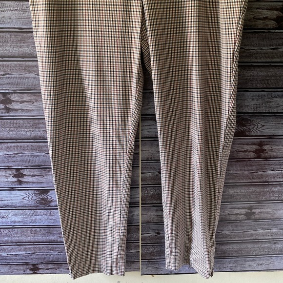 Talbots Women's Chatham Ankle Pants Size 14 Plaid Side-Zipper Slits - Picture 2 of 10